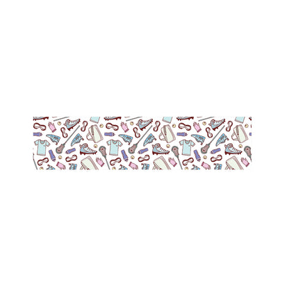 Lacrosse Sport Pattern Print Bed Runner