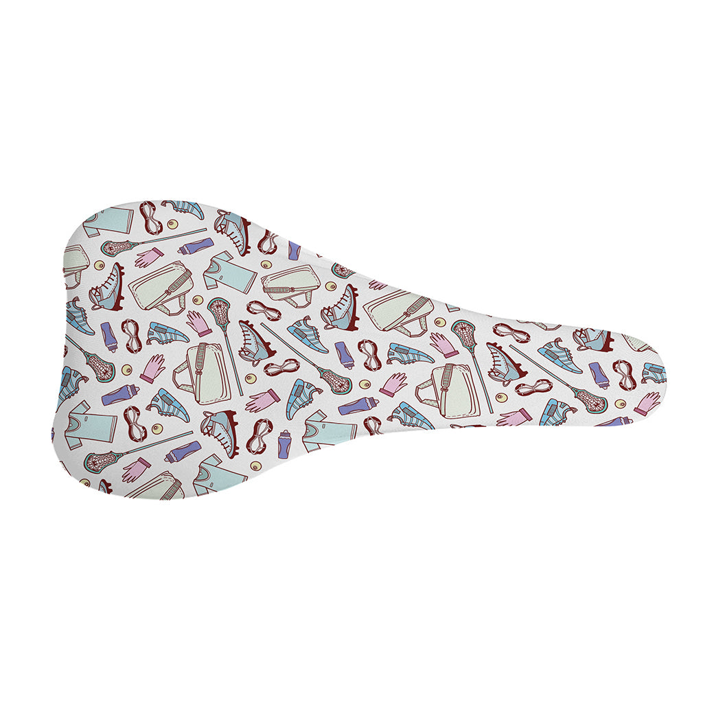 Lacrosse Sport Pattern Print Bicycle Seat Cover