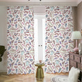 Lacrosse Sport Pattern Print Dimout Pencil Pleat Curtains