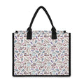 Lacrosse Sport Pattern Print Canvas Tote Bag