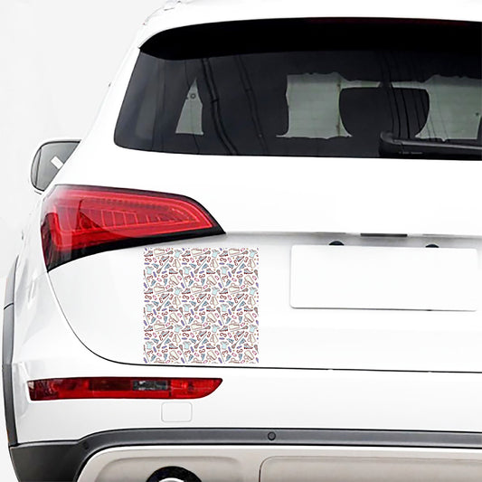 Lacrosse Sport Pattern Print Car Sticker