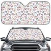 Lacrosse Sport Pattern Print Car Windshield Sun Shade