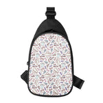 Lacrosse Sport Pattern Print Chest Bag