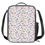 Lacrosse Sport Pattern Print Crossbody Lunch Bag