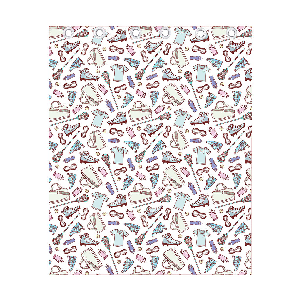 Lacrosse Sport Pattern Print Curtain