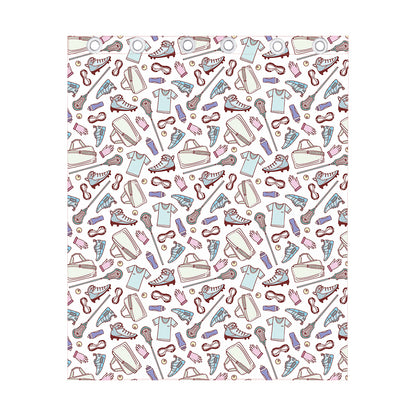 Lacrosse Sport Pattern Print Curtain