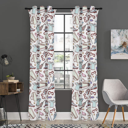 Lacrosse Sport Pattern Print Curtain