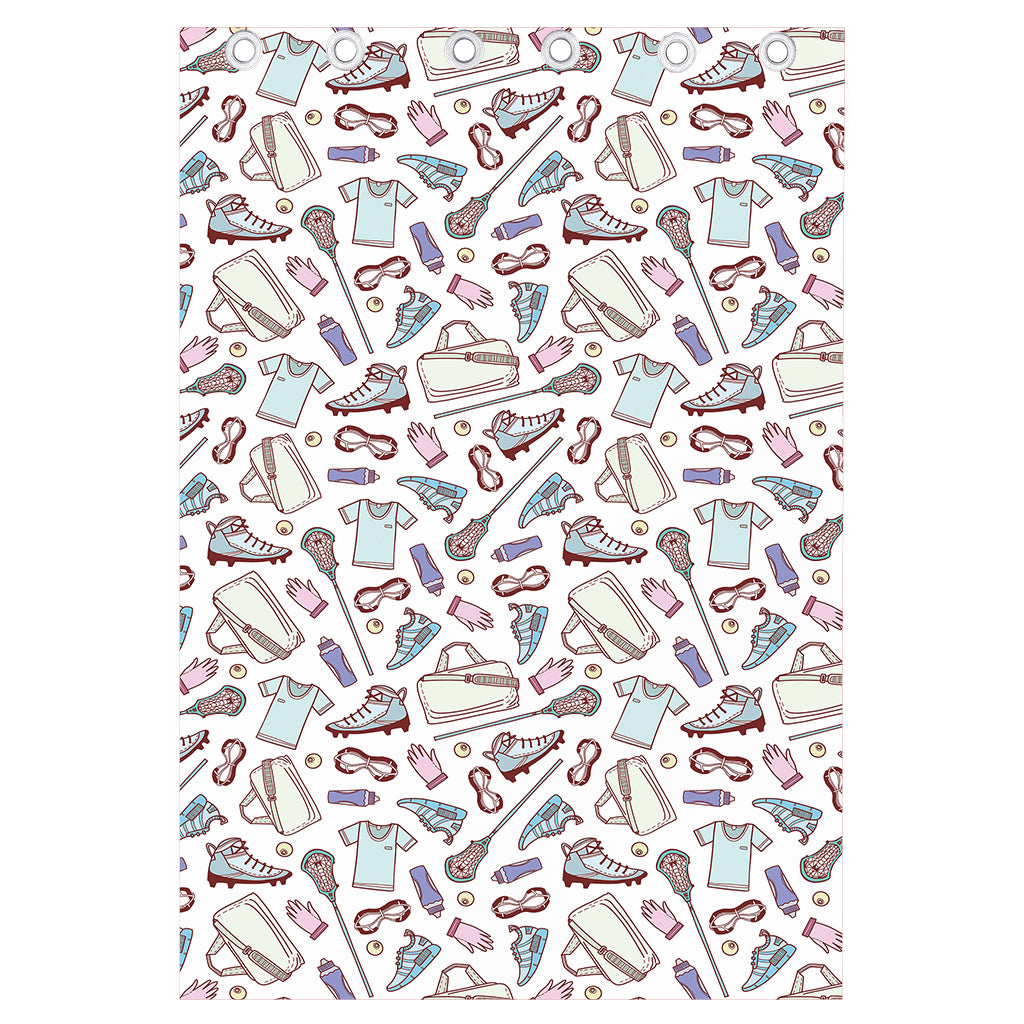 Lacrosse Sport Pattern Print Curtain