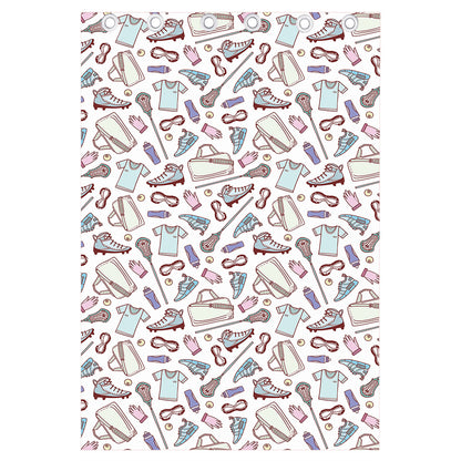 Lacrosse Sport Pattern Print Curtain