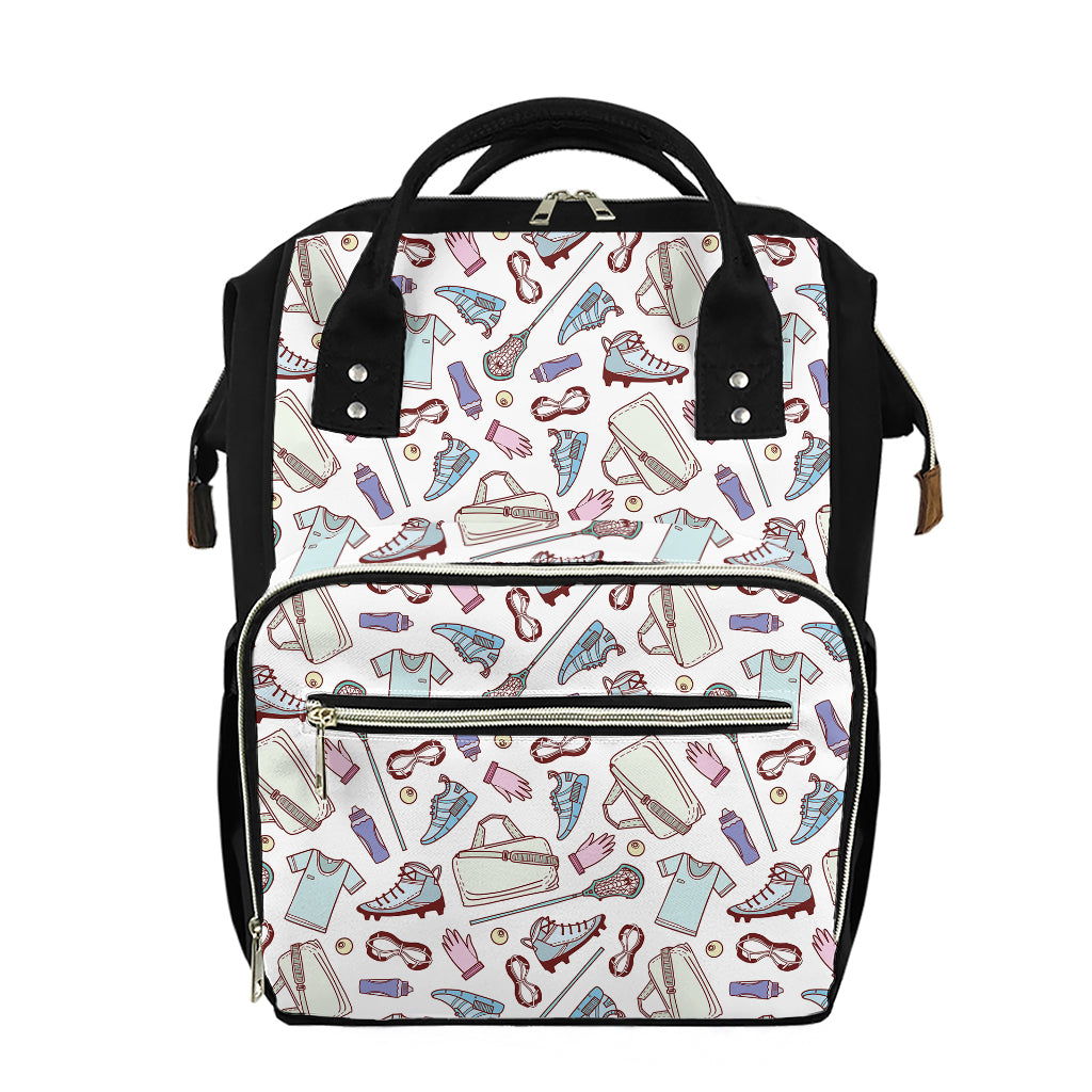 Lacrosse Sport Pattern Print Diaper Bag