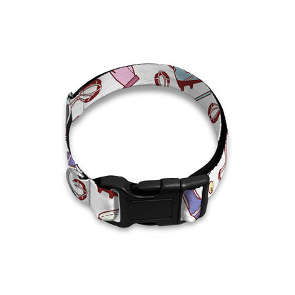 Lacrosse Sport Pattern Print Dog Collar