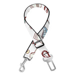 Lacrosse Sport Pattern Print Dog Seat Belt