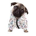 Lacrosse Sport Pattern Print Dog Zip Up Hoodie