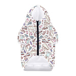 Lacrosse Sport Pattern Print Dog Zip Up Hoodie