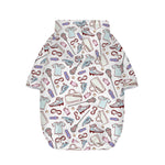 Lacrosse Sport Pattern Print Dog Zip Up Hoodie