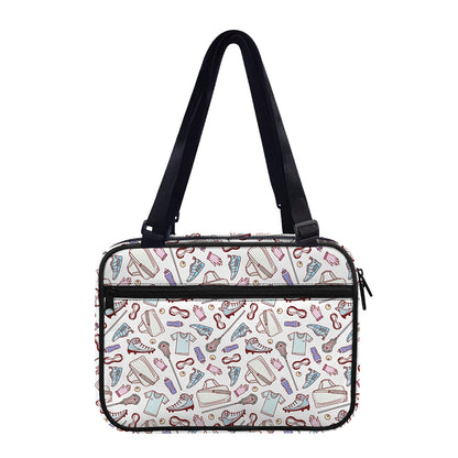 Lacrosse Sport Pattern Print Double Strap Bible Bag