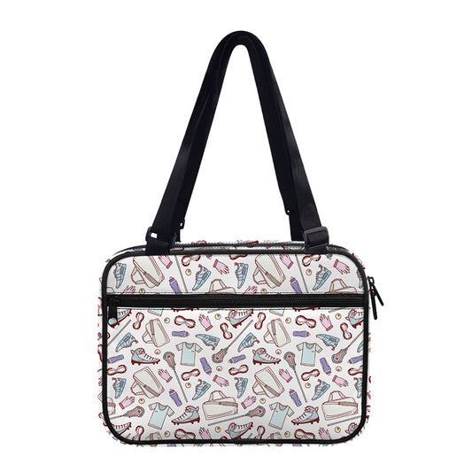 Lacrosse Sport Pattern Print Double Strap Bible Bag