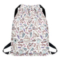 Lacrosse Sport Pattern Print Drawstring Backpack