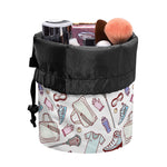 Lacrosse Sport Pattern Print Drawstring Makeup Bag