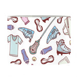 Lacrosse Sport Pattern Print Drum Lamp Shade