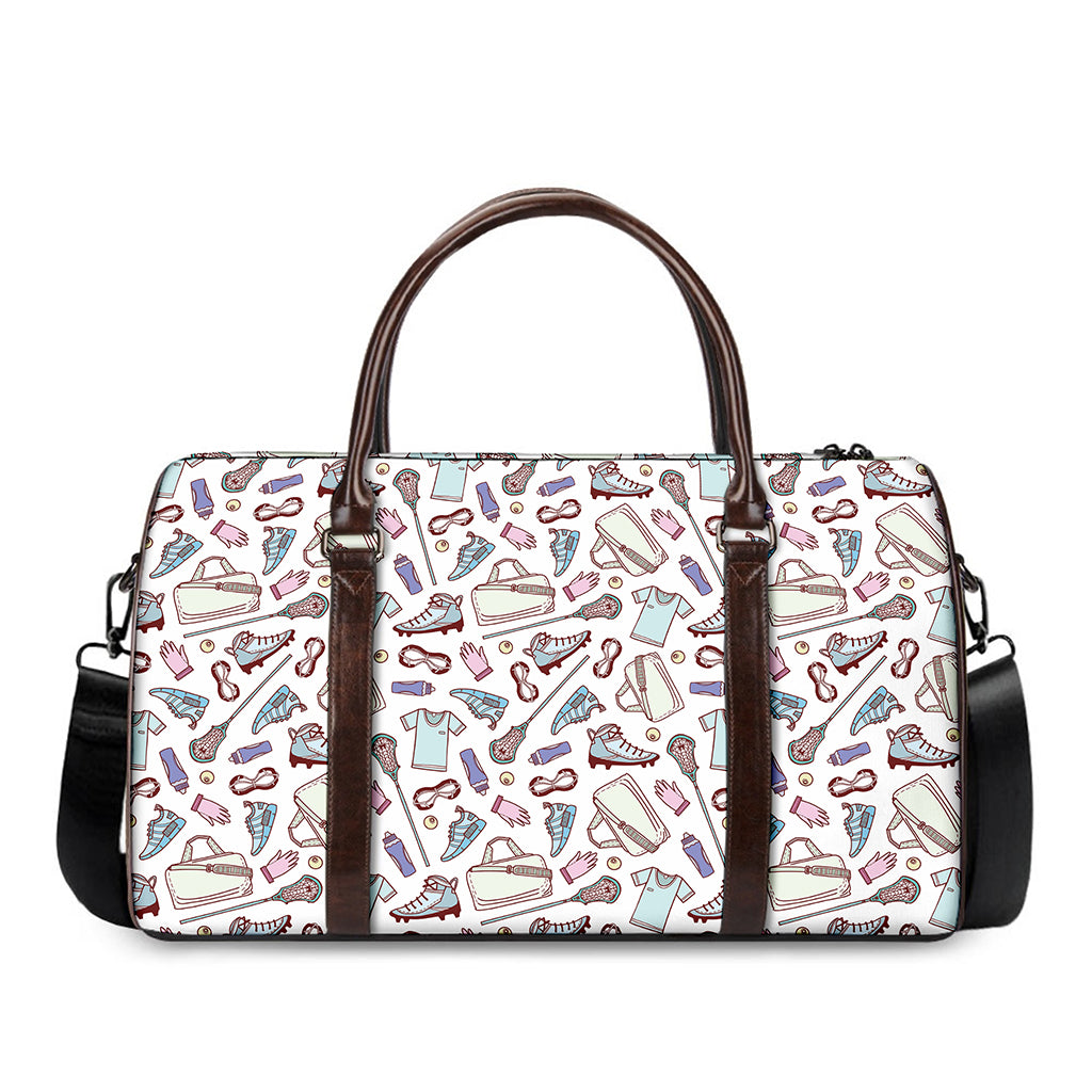 Lacrosse Sport Pattern Print Duffle Bag
