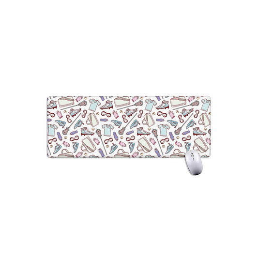 Lacrosse Sport Pattern Print Extended Mouse Pad
