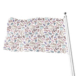 Lacrosse Sport Pattern Print Flag