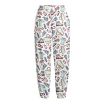 Lacrosse Sport Pattern Print Fleece Lined Knit Pants
