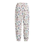 Lacrosse Sport Pattern Print Fleece Lined Knit Pants