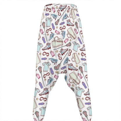 Lacrosse Sport Pattern Print Hammer Pants
