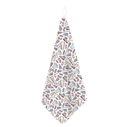 Lacrosse Sport Pattern Print Hand Towel