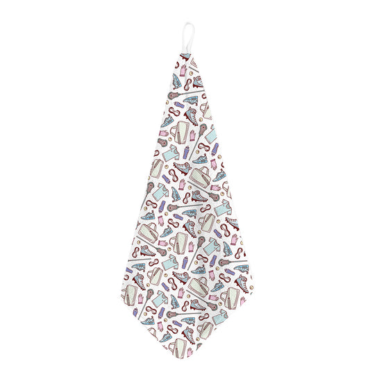 Lacrosse Sport Pattern Print Hand Towel