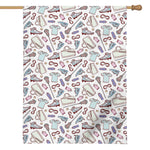 Lacrosse Sport Pattern Print House Flag