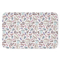 Lacrosse Sport Pattern Print Indoor Door Mat