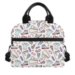 Lacrosse Sport Pattern Print Insulated Lunch Bag