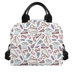 Lacrosse Sport Pattern Print Insulated Lunch Bag