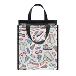 Lacrosse Sport Pattern Print Insulated Lunch Tote