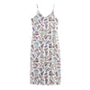 Lacrosse Sport Pattern Print Jersey Midi Cami Dress