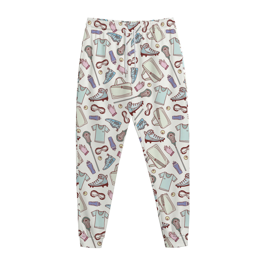 Lacrosse Sport Pattern Print Jogger Pants