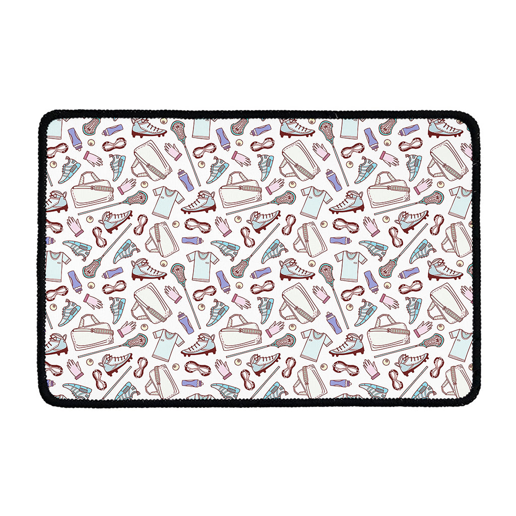 Lacrosse Sport Pattern Print Kitchen Mat