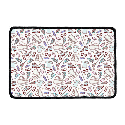 Lacrosse Sport Pattern Print Kitchen Mat