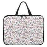Lacrosse Sport Pattern Print Laptop Sleeve With Handle