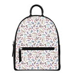 Lacrosse Sport Pattern Print Leather Backpack