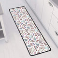 Lacrosse Sport Pattern Print Long Kitchen Mat