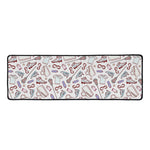 Lacrosse Sport Pattern Print Long Kitchen Mat