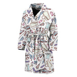 Lacrosse Sport Pattern Print Men's Bathrobe