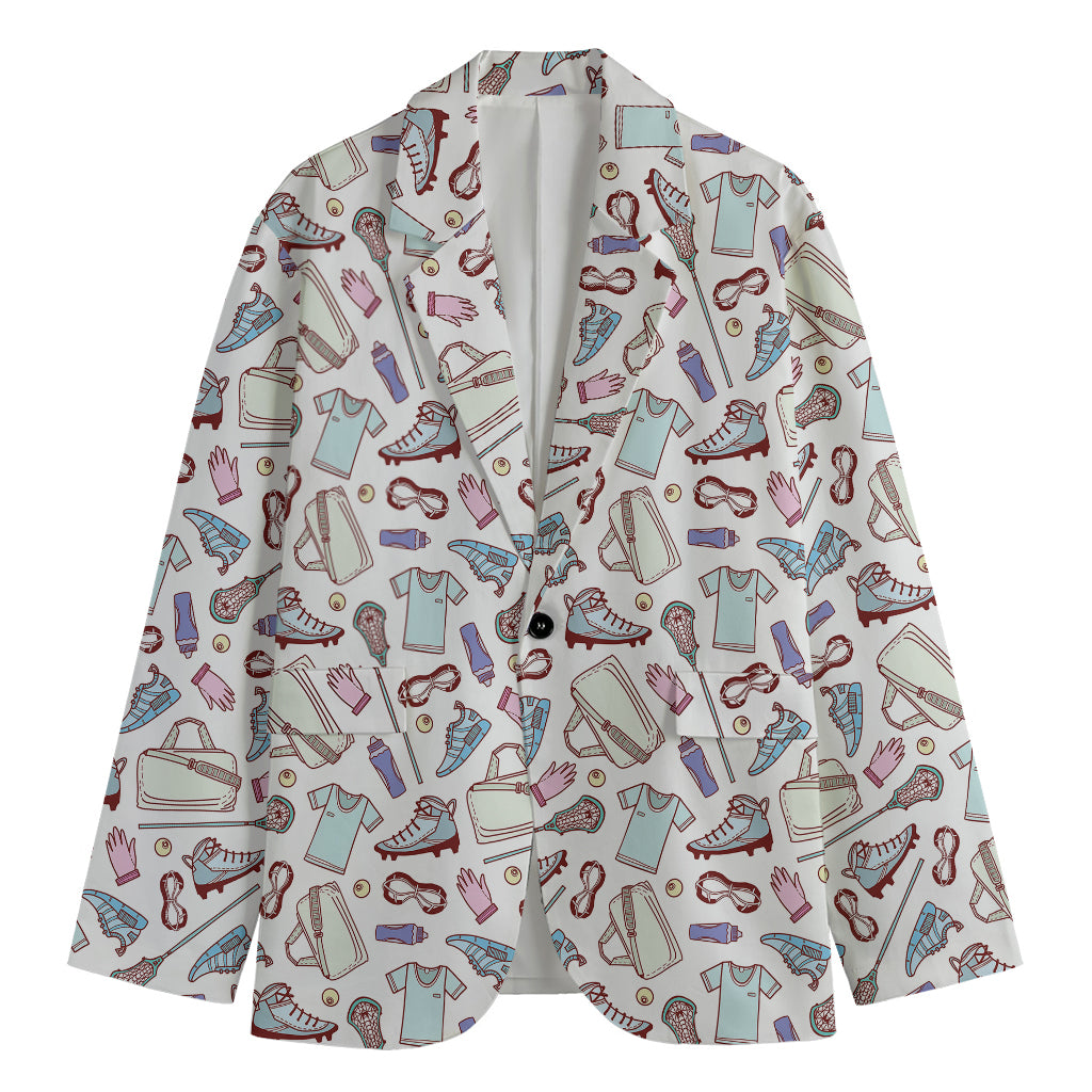 Lacrosse Sport Pattern Print Men's Blazer