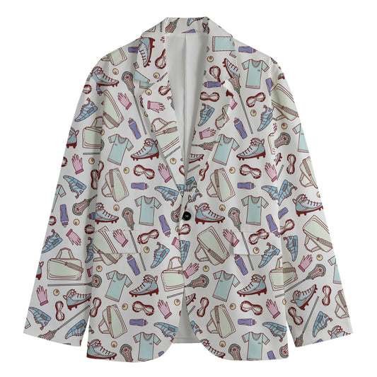 Lacrosse Sport Pattern Print Men's Blazer