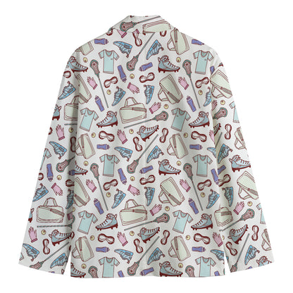Lacrosse Sport Pattern Print Men's Blazer