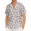 Lacrosse Sport Pattern Print Men's Deep V-Neck Shirt